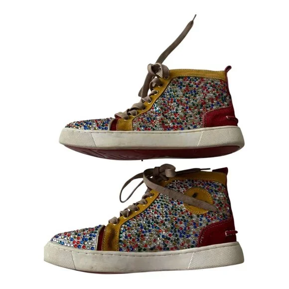 CHRISTIAN LOUBOUTIN BIP BIP WOMAN ORLATO FLAT GLITTER SNEAKERS Size: EU 40, US 9 - Picture 9 of 16